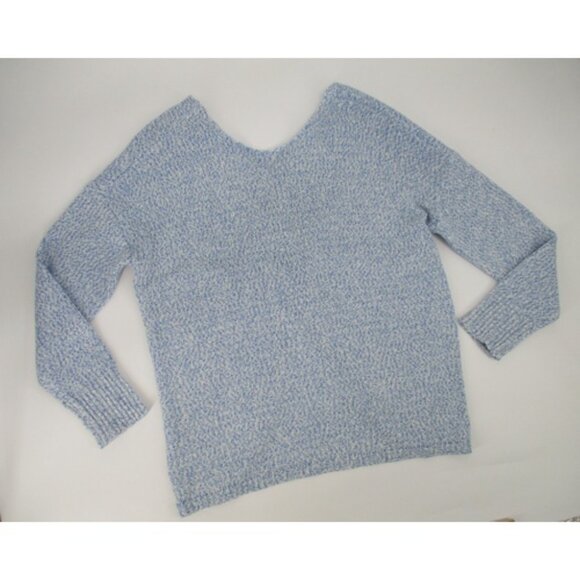 Loft Womens Sweater XL Light Blue Twist Back Sweater Ladies Open Back Knit New - Picture 10 of 16